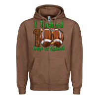 Chestnut i tackled 100 days of school football Zipper Hoodie - texasbilliewilder