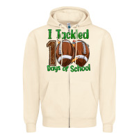 Sandshell i tackled 100 days of school football Zipper Hoodie - texasbilliewilder