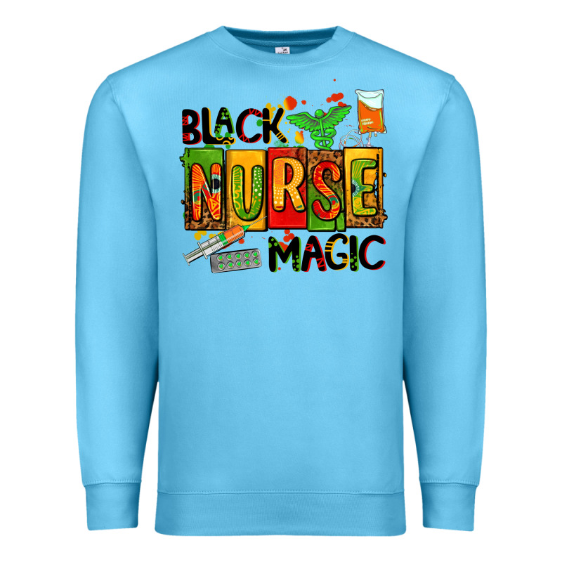 Black Nurse Magic Premium Sweatshirt by AdoDesignShop | Teevron