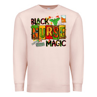 Pale Pink black nurse magic Premium Sweatshirt - AdoDesignShop
