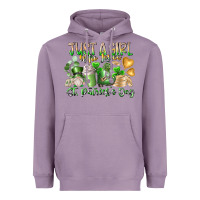 Lavender Just a Girl who Loves Saint Patrick's Day Heavyweight Hoodie - RacoonDesign