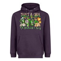 Plum Just a Girl who Loves Saint Patrick's Day Heavyweight Hoodie - RacoonDesign