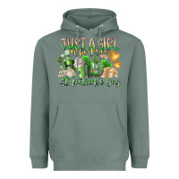 Sage Just a Girl who Loves Saint Patrick's Day Heavyweight Hoodie - RacoonDesign