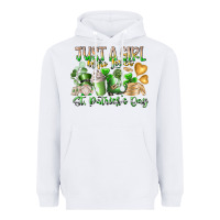 White Just a Girl who Loves Saint Patrick's Day Heavyweight Hoodie - RacoonDesign