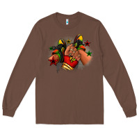 Chestnut Juneteenth black girl sneakers Long Sleeve Tee - RanaPortraitStore