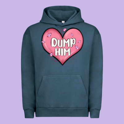 Dump Him Valentines Day Urban Hoodie Designed By Maliassmallbusiness