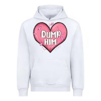 White dump him valentines day Urban Hoodie - MaliasSmallBusiness