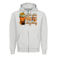 Dove Grey pumpkin spice everything Zipper Hoodie - Zillion Design Studio