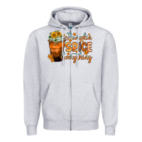 Heather Grey pumpkin spice everything Zipper Hoodie - Zillion Design Studio