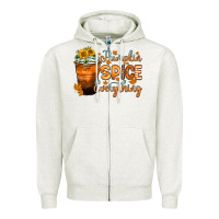 Oatmeal Heather pumpkin spice everything Zipper Hoodie - Zillion Design Studio
