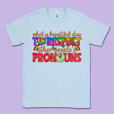 Classic Tee what a beautiful day to respect other peoples pron