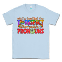 Dusty Blue what a beautiful day to respect other peoples pron Classic Tee - texasbilliewilder