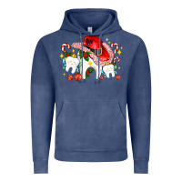 Vintage Denim dental Christmas teeth and candies Vintage Hoodie - AdoDesignShop