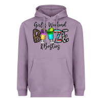 Lavender girl's weekend booze & besties Heavyweight Hoodie - CowhideDigitalArt