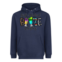Navy girl's weekend booze & besties Heavyweight Hoodie - CowhideDigitalArt