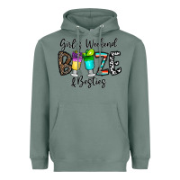 Sage girl's weekend booze & besties Heavyweight Hoodie - CowhideDigitalArt