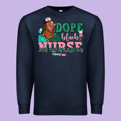 Afro  Nurse Dope Black Premium Sweatshirt Designed By Adodesignshop