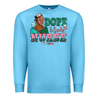 Ocean Blue afro  nurse dope black Premium Sweatshirt - AdoDesignShop
