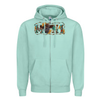 Western Mini Black Highland Calf Zipper Hoodie | Teevron