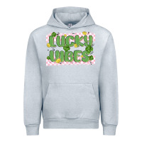 Heather Grey lucky vibes Urban Hoodie - MaliasSmallBusiness