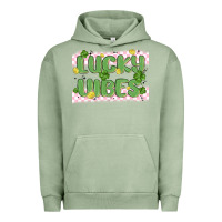 Pigment Oil Green lucky vibes Urban Hoodie - MaliasSmallBusiness