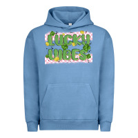 Pigment Pebble Blue lucky vibes Urban Hoodie - MaliasSmallBusiness