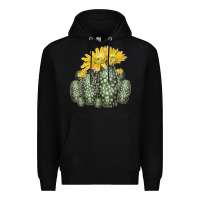 Black texas rainbow cactus Premium Hoodie - LillyAllenDesigns