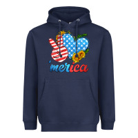 America With Heart Heavyweight Hoodie | Teevron