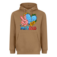 Toasted Coconut america with heart Heavyweight Hoodie - HRA Design Shop
