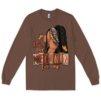 Chestnut It's the melanin for me Long Sleeve Tee - RanaPortraitStore