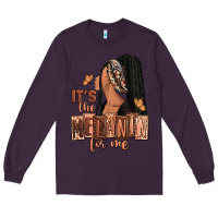 Plum It's the melanin for me Long Sleeve Tee - RanaPortraitStore