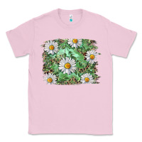 Bubblegum Pink Daisy leopard Classic Tee - RanaPortraitStore