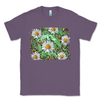 Lavender Daisy leopard Classic Tee - RanaPortraitStore