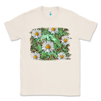 Natural Daisy leopard Classic Tee - RanaPortraitStore