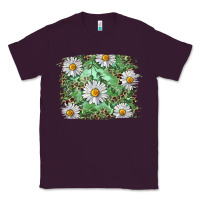 Plum Daisy leopard Classic Tee - RanaPortraitStore