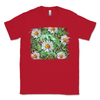 Red Daisy leopard Classic Tee - RanaPortraitStore