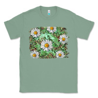 Sage Daisy leopard Classic Tee - RanaPortraitStore