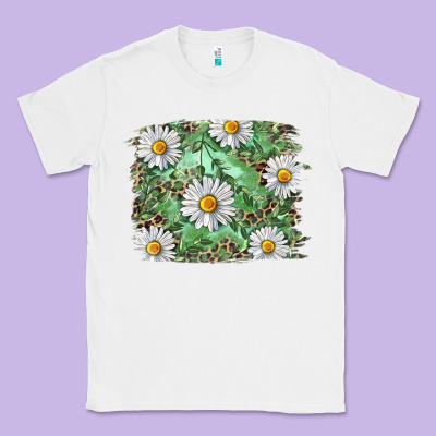 Daisy Leopard Classic Tee Designed By Ranaportraitstore
