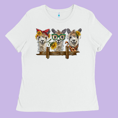 3 Alpacas Ladies Tee Designed By Barkaloodesign