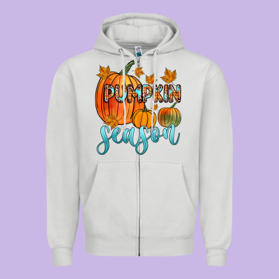 Pumpkin Season Zipper Hoodie Designed By Zillion Design Studio
