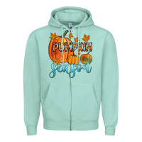 Seafoam pumpkin season Zipper Hoodie - Zillion Design Studio