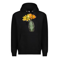 Black texas rainbow cactus Premium Hoodie - LillyAllenDesigns