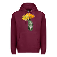 Burgundy texas rainbow cactus Premium Hoodie - LillyAllenDesigns