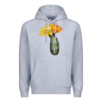 Heather Grey texas rainbow cactus Premium Hoodie - LillyAllenDesigns