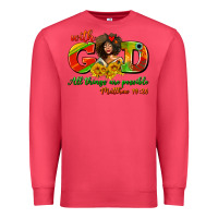 Cardinal with god all things are possible juneteenth Premium Sweatshirt - AdoDesignShop