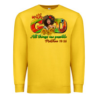 Lemon with god all things are possible juneteenth Premium Sweatshirt - AdoDesignShop