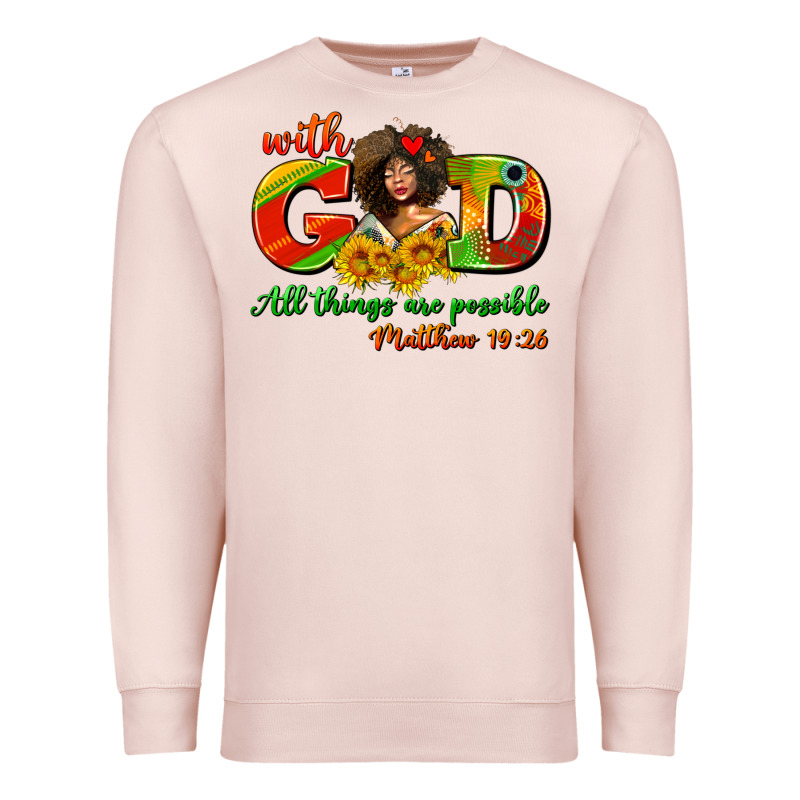 With God All Things Are Possible Juneteenth Premium Sweatshirt by AdoDesignShop | Teevron