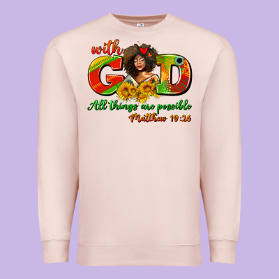 With God All Things Are Possible Juneteenth Premium Sweatshirt Designed By Adodesignshop