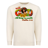 Sandshell with god all things are possible juneteenth Premium Sweatshirt - AdoDesignShop
