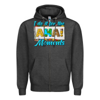 Charcoal Heather i do it for the aha moments Zipper Hoodie - texasbilliewilder